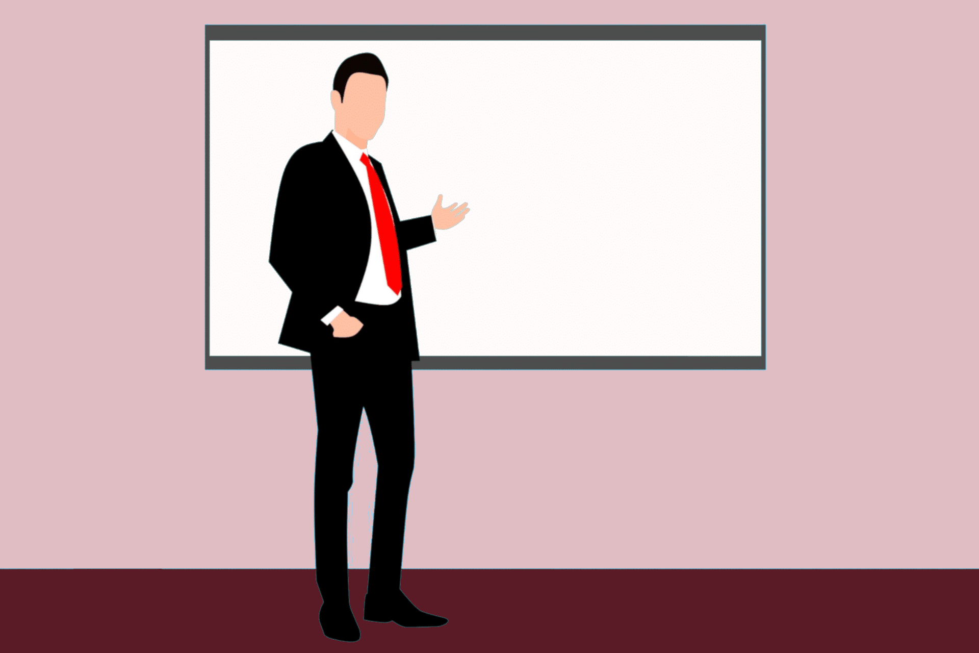 Man with Whiteboard Pink Background (Resized)